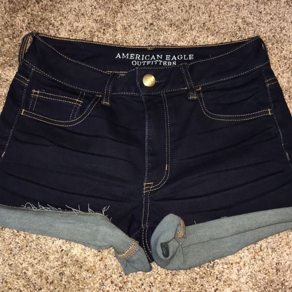 Dark wash American Eagle shorts